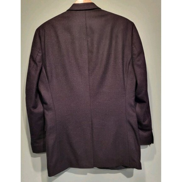 Lauren Ralph Lauren Wool Cashmere Blue Brown Check 2 Button Sportcoat Sz 42R - Picture 4 of 7